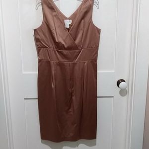 Newport News Satin Mocha Dress sz14